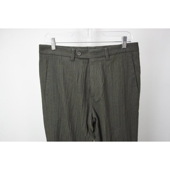 John Varvatos Regular Fit Tapered Bottom Mens Wool Blend Pants Sz 46 Brand New